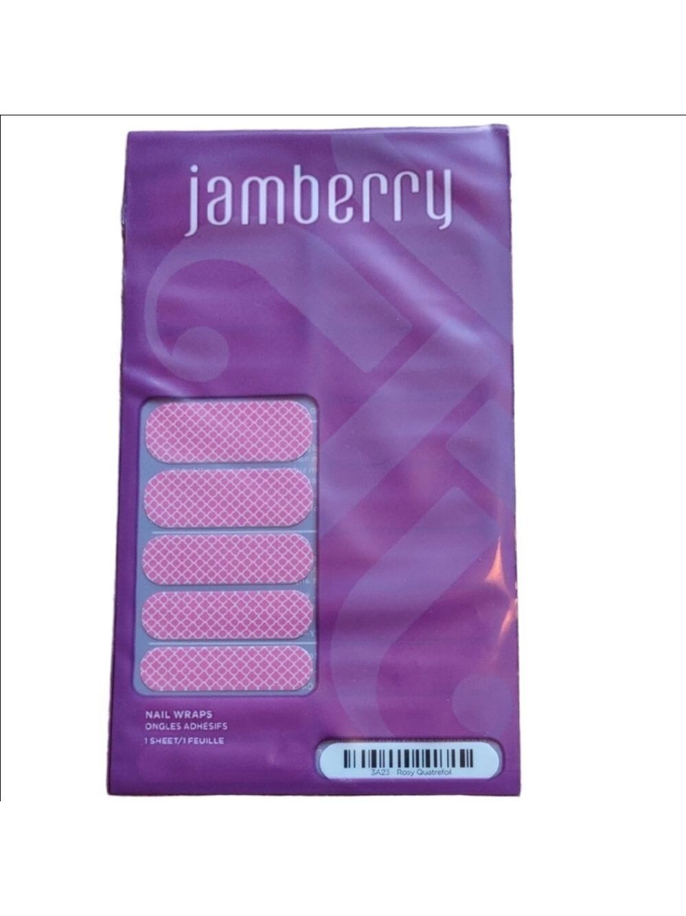 Jamberry Nail Wraps Fuchsia White Quatrefoil